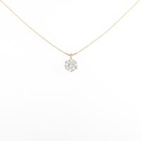 K18YG ソリティア ダイヤモンドネックレス