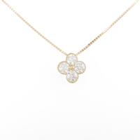 K18YG フラワー ダイヤモンドネックレス