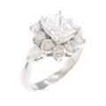 プラチナダイヤモンドリング 1．032ct・I・SI1・プリンセスカット