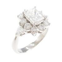 プラチナダイヤモンドリング 1．032ct・I・SI1・プリンセスカット