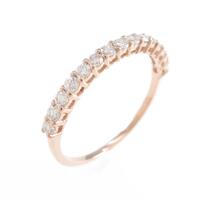 【リメイク】K18PG ハーフエタニティ ダイヤモンドリング