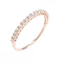 【リメイク】K18PG ハーフエタニティ ダイヤモンドリング