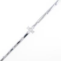 K18WG クロス ダイヤモンドブレスレット