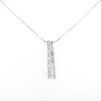 K18WG 2WAY ダイヤモンドネックレス