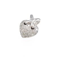 K18WG ハート ダイヤモンドペンダント