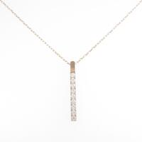 K18PG バー ダイヤモンドネックレス