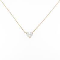 【リメイク】K18YG ダイヤモンドネックレス 0．598ct・F・VS2・ハートシェイプ