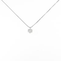 K18WG ソリティア ダイヤモンドネックレス