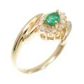 K18YG エメラルドリング
