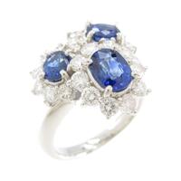 PT フラワー サファイヤリング