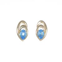 K18YG ブルートパーズピアス