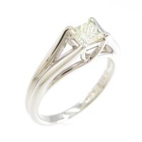 プラチナダイヤモンドリング 0．302ct VLY VS1 プリンセスカット