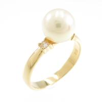 K18YG アコヤパールリング