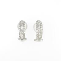 K18WG／PT ダイヤモンドピアスイヤリング