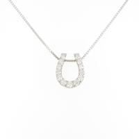 PT／K18YG ホースシュー ダイヤモンドネックレス