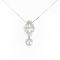 K18WG アコヤパールネックレス