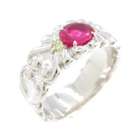 K18WG ルビーリング