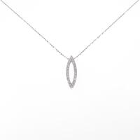 K18WG ダイヤモンドネックレス