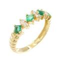 K18YG エメラルドリング