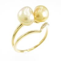 K18YG シロチョウパールリング