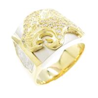 K18YG／PT ヒョウ ダイヤモンドリング