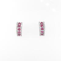 K14WG ルビーピアス