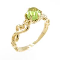 K18YG ペリドットリング