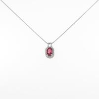 K18WG トルマリンネックレス