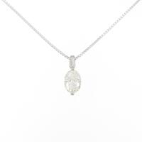 プラチナダイヤモンドネックレス 0．914ct K SI2 オーバルカット