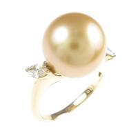 K18YG シロチョウパールリング