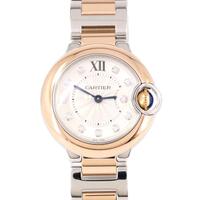 カルティエ W3BB0005 バロンブルーSM PGコンビ・11P SSxPG クォーツ