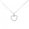 750WG ハート ダイヤモンド ネックレス 0.09CT