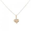 K18PG/K18WG ハート×クロス ダイヤモンド ネックレス 0.01CT