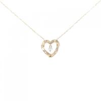 K18PG/K18YG ハート ダイヤモンド ネックレス 0.07CT