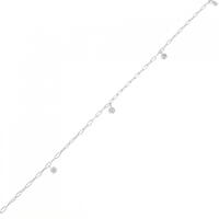 K18WG ダイヤモンド アンクレット 0.404CT