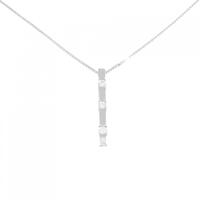 K18WG ダイヤモンド ネックレス 0.11CT