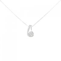 K18WG ダイヤモンド ネックレス 0.16CT