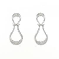 K18WG ダイヤモンド ピアス 0.30CT