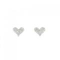 K18WG ハート ダイヤモンド ピアス 0.25CT