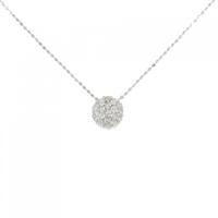 K18WG パヴェ ダイヤモンド ネックレス 0.30CT