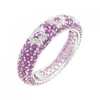 K18WG パヴェ ルビー リング 2.23CT