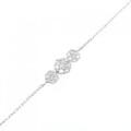 K18WG フラワー ダイヤモンド ブレスレット 0.31CT