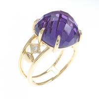 K18YG アメジスト リング 10.01CT