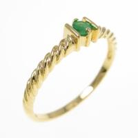 K18YG エメラルド リング