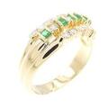 K18YG エメラルド リング 0.21CT