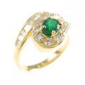 K18YG エメラルド リング 0.41CT