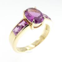 K18YG ガーネット リング 1.39CT