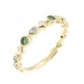 K18YG グリーンガーネット リング 0.25CT