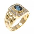 K18YG サファイヤ リング 1.32CT