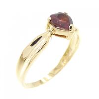 K18YG ハート ガーネット リング